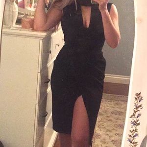 Get it popin black swanky dress